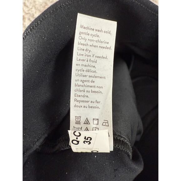 Spanx Size L Casual Stretch Ankle Leggings Black Pull On Flat Front Pants - Picture 11 of 12